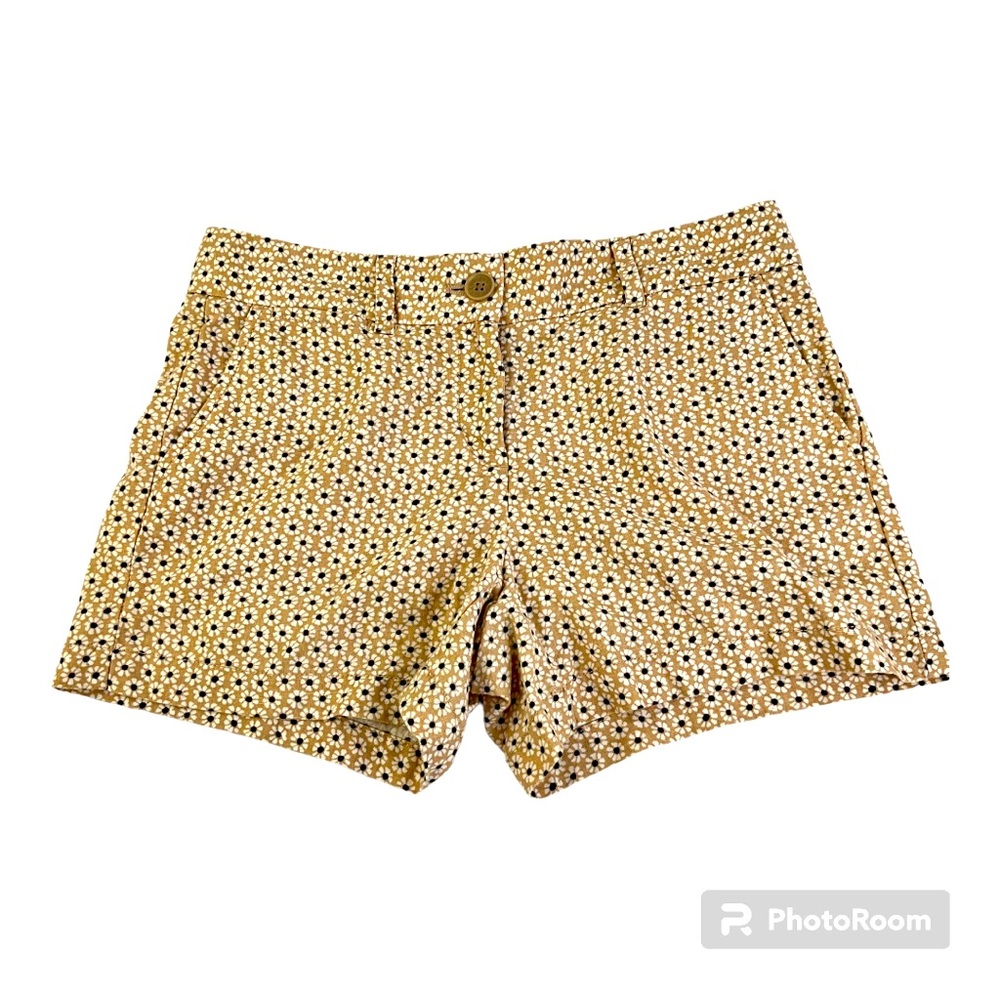 Loft Ann Taylor, ladies linen‎ blend shorts floral print tan color, size 2 NWOT
